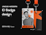design modern id card, id badge, name tag, and lanyard