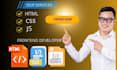 do front end by using HTML,CSS,js and responsive design