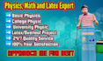 be tutor you in physics lab and math latex problems