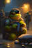 an exhausted pepe the frog