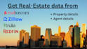 scrape property agent details from zillow realtor etc
