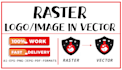 convert raster, png to vector perfectly