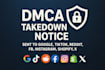 send dmca takedown notice to google tiktok reddit fb insta onlyfans yt x shopify