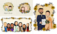 make a cute couple art for wedding gift