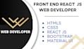 front end development with  react js