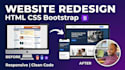 redesign rebuild or clone a website in HTML CSS bootstrap