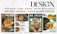 design restaurant menu, food flyer, poster and more