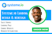 create systeme io sales funnel, landing page in systeme io