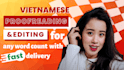 check up, proofread and edit your vietnamese text
