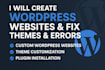 customize, and fix wordpress websites, themes, and plugins