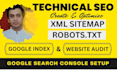 fix XML sitemap, robots txt, google index, website audit