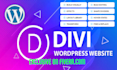 create a wordpress website with a divi theme or divi builder