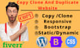copy clone website and develop all types of websites
