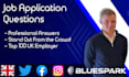 write professional answers to job application questions