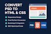 responsive HTML from PSD using bootstrap 5