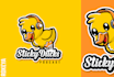 podcast cover art or podcast logo design with a cute kawaii cartoon caricature
