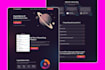 design a dark mode responsive website in figma for saas, startups and business