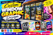 do custom window graphic, decals, vinyl or window sticker