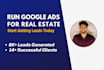 setup ROI focused google ads campaign for real estate agent