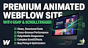 create animated webflow website with gsap and scrolltrigger