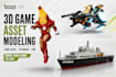 create game ready 3d game assets and props for unreal engine