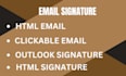 make a clickable HTML email signature for outlook, gmail,