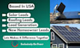 generate solar leads, roofing leads, homeowner leads in USA