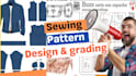 make garment, dress, clothing sewing pattern and grading