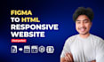 convert PSD to html figma to bootstrap responsive website