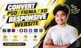 convert PSD to html figma to bootstrap responsive website
