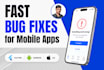 debug and fix bugs in your flutter or android mobile app