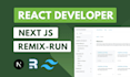 develop react js app using nextjs and remix run