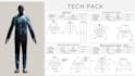create fashion flat sketches cad illustration and tech pack