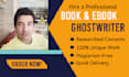 provide a ghostwriting, amazon kindle, book and ebook writing