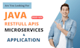 provide java spring boot, restful apis and web application