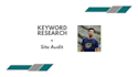 do keyword research and site audit using semrush
