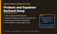 set up a secure firebase or supabase backend for your app