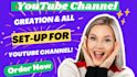 create and configure your youtube channel, logo, and banner