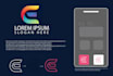 design exclusive outstanding gradient app, modern logo