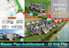 convert site plan, master plan, layout to 3d realistic images, animation video