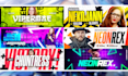 design a youtube banner, twitter header, facebook  cover and gaming banner