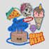 draw cake and cookies for birthday card