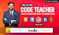 teach or help you learn HTML CSS javascript react node mern