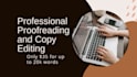 provide a quality proofreading and copyediting service