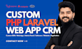 custom PHP laravel CRM web application software