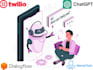 create chatbot using twilio dialogflow IBM watson manychat with chatgpt