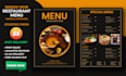 design print ready restaurant menu, food menu