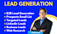 do b2b linkedin lead generation and web research
