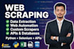 do python web scraping, data scraping and data mining