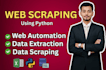 do python web scraping, data scraping and data mining